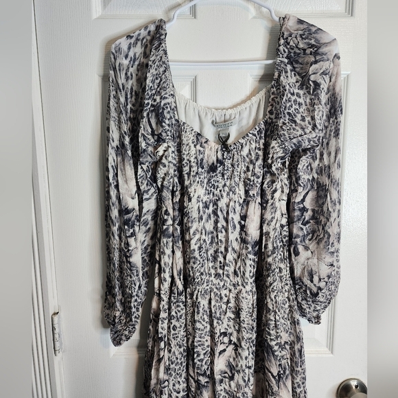 ALLSAINTS Amara Laertes Midi Dress Size 4 New with tags - Picture 4 of 16